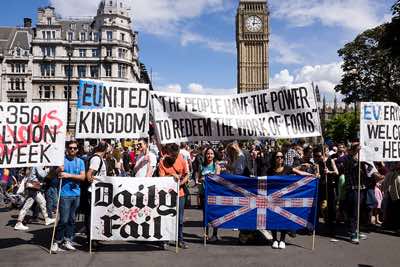 Whitehall, London - March For Europe - 2nd July 2016.