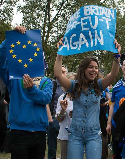 Whitehall, London - March For Europe - 3rd September 2016.